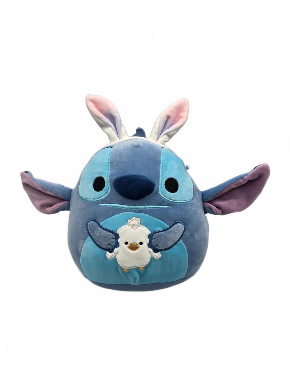Disney Stitch Plush Toy with Bunny Ears and Bird Detail
